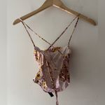 Urban Outfitters Out From Under  Pink Yellow Cute Floral Corset Crop Top Y2K Vibe Photo 1