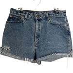 Levi's 501 High Rise Shorts Womens 16 Blue Distressed Cut Off Denim Vintage Photo 0