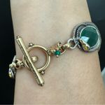 Lucky Brand  Egyptian Revival Scarab Snake Frog Cabochon Toggle Bracelet 40g. Photo 13