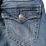 True Religion 28 (6) World Tour denim jean capri women’s button zip closure Photo 9