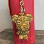 Red Mini Charm Tote with Checkered Crossbody Strap Photo 5