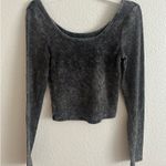 Wild Fable  Grey Acid Wash Cropped Long Sleeve S Photo 0