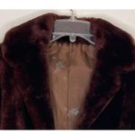 Vintage 40s 50s Mouton Fur Coat Jacket Dark Brown Photo 1