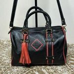 Claudia G Leather Satchel/ Crossbody Bag Made in Colombia Excellent Condition Black Photo 0