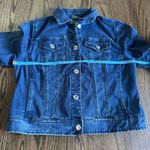 Chico's  Womens Blue Jean Denim Jacket Size 1/Medium Dark Wash Stretch Cotton Photo 9