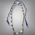 Free People Ariana Ost At The Market Necklace NWT Navy Bohemian Beach Whimsical Photo 7