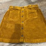 Madewell , Corduroy A-Line Mini Skirt, Patch Pockets “Antique Gold”, Size 4 Photo 7