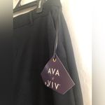 Ava & Viv  Womens Dress Pants Size 16 Black Wide Leg Side Pockets Zip Front New Photo 3