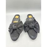 Dolce Vita Womens 8 Shoes Claudia Black Suede Bow Mules Slip On Flats Shoes Photo 1