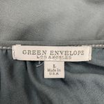 Green Envelope LA Green Envelope 3/4 Sleeve Tie Front Blouse Size Large Photo 5