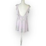 Show Me Your Mumu  Women Delilah Floral Purple Low Back Sleeveless Ruffle Dress S Photo 4