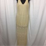 Lush Clothing Lush Lace Cream Maxie Dress Small Photo 5