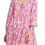 Sanctuary  Dress New Crush Babydoll Tiered Long Sleeve Dress Oasis Bloom Sz S NWT Photo 0