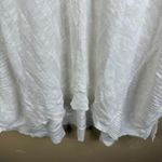 J.Jill  White Linen Cotton Blend V Neck 3/4 Sleeve Tunic Sweater Top Med Office Photo 2