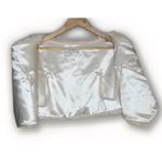 Tahari Arthur Levine Womens Faux Fur Capelet Shawl Cream Cape Size L Photo 4