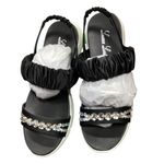Lauren Lorraine  Black and Silver Embellished sandals size 9 Photo 2