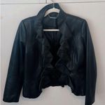 White House | Black Market  ruffle leather jacket  Photo 0