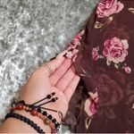 Avon Rose Print Brown Floral Sheer Slip Multiple Size M Photo 1