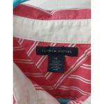 Tommy Hilfiger Red /White Striped Button Down Shirt M Classic Preppy Cherrygirl Photo 8