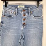 Madewell 9" Mid-Rise Skinny Crop Button Front Jeans Size 26 Photo 5