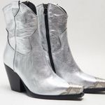 Free People Brayden Leather Metal Toe Western Cowboy Boots Booties | Size 8 Photo 8