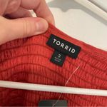 Torrid NEW NWT  3 Plus Size Super Soft Smocked High Neck Babydoll Top Orange Tank Photo 5