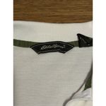 Eddie Bauer ‎ Shirt Women’s Large White Polo Short Sleeve Pima Cotton Preppy Golf Photo 2