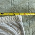 Eileen Fisher Dark Pearl Gray White Linen Jersey Stripe Asymmetrical Skirt Small Photo 5