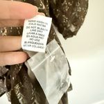 Entro NWT Long Sleeve Ruffle Mini Dress in Brown Multi Abstract Print - Size S Photo 5