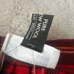 Women's Scottish Clanwear Red Black Plaid Pleated Wool Skirt Size 12 Photo 6