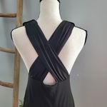 EXPRESS  Black Sleeveless Plunge V-neckline Bodycon Mini Dress Size M Photo 3