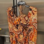 πRIXOπ Kamilla Cutout Midi Dress ~ Grace Paisley Canyon Paisley Small S NWOT Orange Photo 14