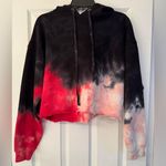 RE/DONE REDONE Colorblock Pattern Women’s Red Black & White Sweatshirt Hoodie Size Small Photo 0