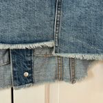 BLANK NYC Jean Jacket Raw Hem Distressed Destroyed Size XS Trucker Denim Coat Photo 14