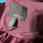 Greylin  Anthropologie‎ Luna Velvet Jumpsuit Wide Leg Cropped Burgundy Small Photo 11