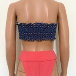 Tory Burch medium smocked ruffle bandeau bikini swim top SW 2907 Photo 8