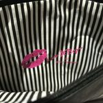 Betsey Johnson Luv Black Faux Leather Camera Selfie Kit Bow Clutch Pouch Purse Photo 4