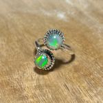 Sterling Silver NWOT Ethiopian Opal Bypass 925 Ring Photo 5