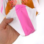 Maaji  Reversible One Piece Swimsuit Floral Striped Pink Orange White M Photo 4