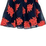 Maeve Navy Coral Floral Appliqué Circle Skirt size 0 Photo 7