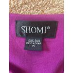 Shomi Vintage Silk Lined Short Sleeve Button Up Women’s Pink Jacket Size 14 Photo 1
