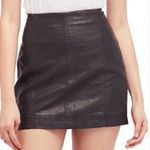 Free People x Urban Outfitters Faux Leather Mini Skirt- Black- Size 2 Photo 0