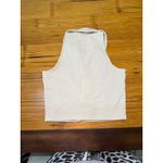 Abercrombie & Fitch NWT ‎ Womens Polo Tank Top Sleeveless Crop Top Sand Medium Photo 6