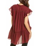 Free People  Baby Blues Tunic Shirt Dress Lace Striped Ruffle Love Combo, XS Photo 9