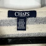 CHAPS  Women’s Striped Hoodie top - Blue/Cream - Size Large Photo 2