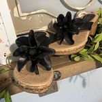 Born concept Black Leather Sandals Boc Wedges Womens 7 Photo 2
