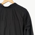 Frank & Eileen Victoria Oversized Italian Cotton Tuxedo Shirt | Medium | Black Photo 5