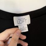 Ann Taylor LOFT black midi dress sleeveless tie straps women's size 4 elegant Photo 3