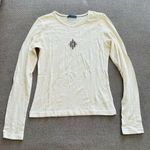 Burberry Juniors Sz14 Cream Long Sleeve Top Check XS Photo 1
