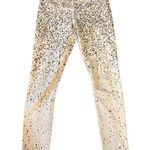 Zyia ACTIVE White Stay Gold Light N' Tight High Rise 7/8 Leggings Flecked Photo 2